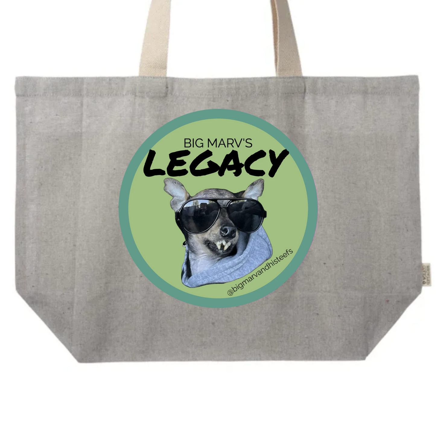 BIG MARV TOTE w/ GREEN LEGACY LOGO