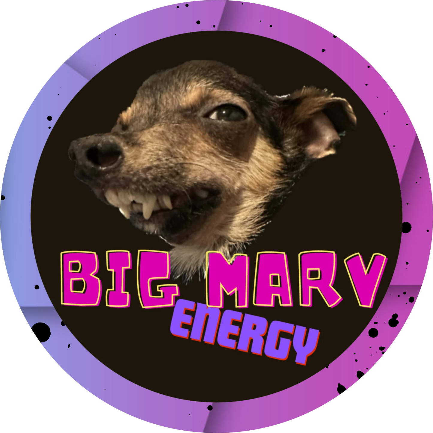 CIRCLE STICKER - BIG MARV ENERGY 3"