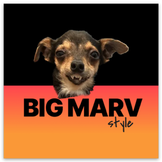 BIG MARV STYLE - SQUARE STICKER 3" x 3"