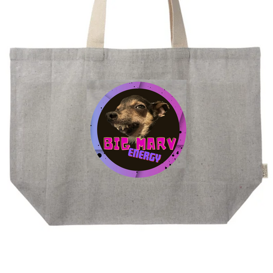 BIG MARV TOTE BAG w/ big marv energy LOGO