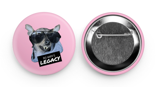 BUTTON - BIG MARV'S LEGACY PINK 2.5" x 2.5"
